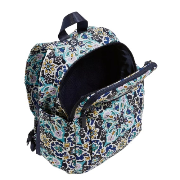 NWT Vera Bradley Lighten Up Sporty Compact Backpack Lisbon Medallion Cool - Picture 3 of 6